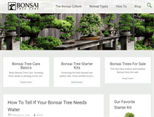Tablet Screenshot of basic-bonsai-tree-care.com